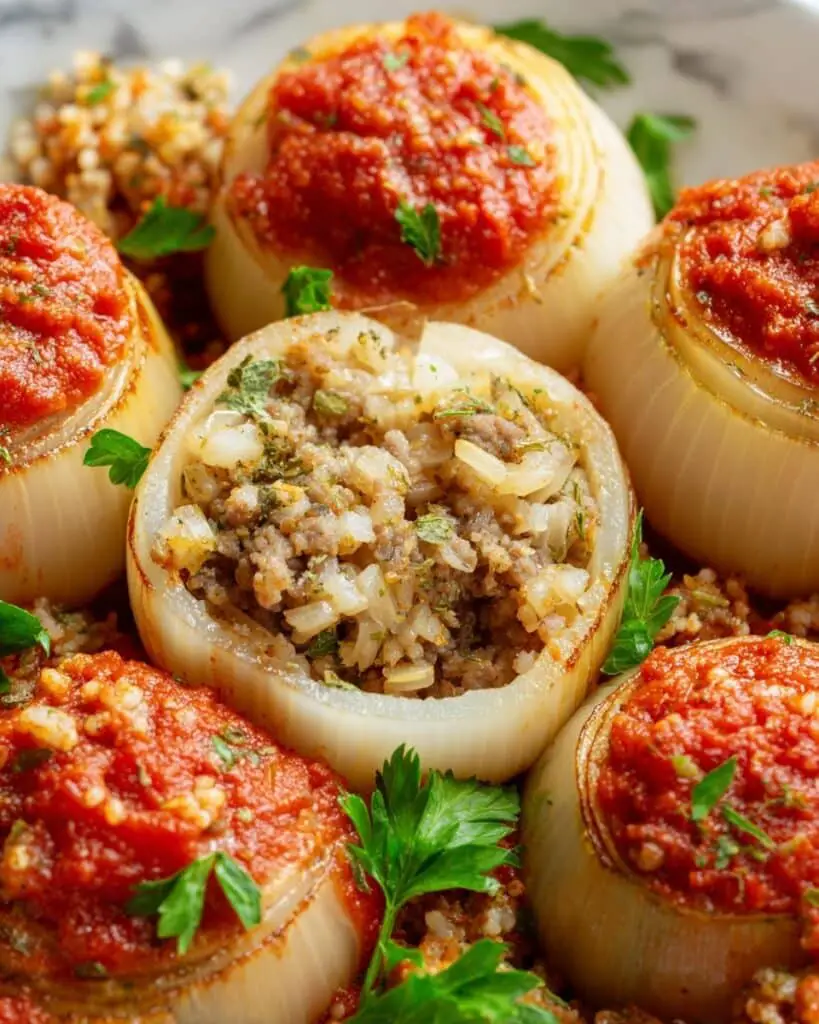 Greek Stuffed Onions (Salantourmasi) Recipe