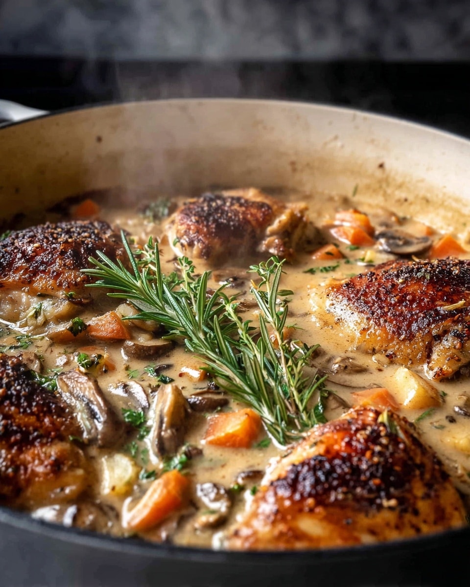 One Pot Lemon Rosemary Dijon Chicken and Butter Toasted Rice Pilaf Recipe